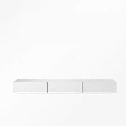 16 " D Modern Wood White TV Stand Console Closed Storage TV Stand with 3 / 4 Drawers