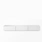 16 " D Modern Wood White TV Stand Console Closed Storage TV Stand with 3 / 4 Drawers