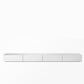 16 " D Modern Wood White TV Stand Console Closed Storage TV Stand with 3 / 4 Drawers