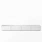 16 " D Modern Wood White TV Stand Console Closed Storage TV Stand with 3 / 4 Drawers