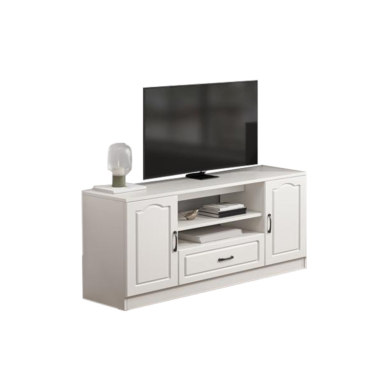 23.5 "H Modern Wooden TV Consola Open Storage Stand con cajón y puertas