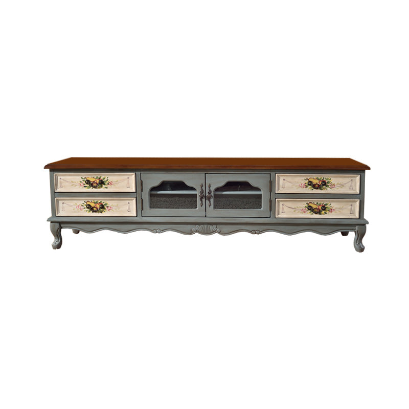 Traditional 4 Drawers TV Console Disressed Wood TV Stand with Shelf Clearhalo 'furn' 'furn_tv_stands_entertainment_centers' 'Furniture' 'Living Room Furniture' 'TV Stands & Entertainment Centers' 'TV Stands & Media Storage Furniture' 'tv_stands_entertainment_centers' 5755870
