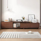 Modern TV Stand with Cabinet Wooden TV Stand for TVs up to 94.5" W 47"L x 12"W x 16"H Walnut 3 Clearhalo 'furn' 'furn_tv_stands_entertainment_centers' 'Furniture' 'Living Room Furniture' 'TV Stands & Entertainment Centers' 'TV Stands & Media Storage Furniture' 'tv_stands_entertainment_centers' 5755881