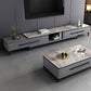 Contemporary Stone Top TV Stand Home TV Cabinet with Drawers for Living Room 87"L x 14"W x 16"H Gray Gray-White Clearhalo 'furn' 'furn_tv_stands_entertainment_centers' 'Furniture' 'Living Room Furniture' 'TV Stands & Entertainment Centers' 'TV Stands & Media Storage Furniture' 'tv_stands_entertainment_centers' 5755949