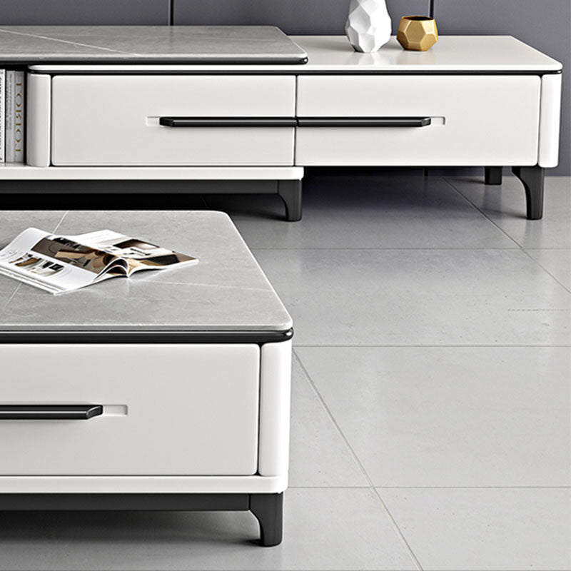 Contemporary Stone Top TV Stand Home TV Cabinet with Drawers for Living Room Clearhalo 'furn' 'furn_tv_stands_entertainment_centers' 'Furniture' 'Living Room Furniture' 'TV Stands & Entertainment Centers' 'TV Stands & Media Storage Furniture' 'tv_stands_entertainment_centers' 5755954