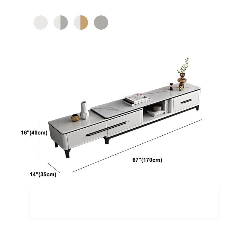 Contemporary Stone Top TV Stand Home TV Cabinet with Drawers for Living Room Clearhalo 'furn' 'furn_tv_stands_entertainment_centers' 'Furniture' 'Living Room Furniture' 'TV Stands & Entertainment Centers' 'TV Stands & Media Storage Furniture' 'tv_stands_entertainment_centers' 5755960