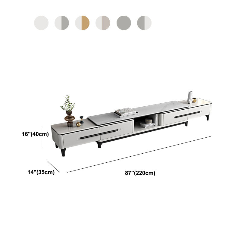 Contemporary Stone Top TV Stand Home TV Cabinet with Drawers for Living Room Clearhalo 'furn' 'furn_tv_stands_entertainment_centers' 'Furniture' 'Living Room Furniture' 'TV Stands & Entertainment Centers' 'TV Stands & Media Storage Furniture' 'tv_stands_entertainment_centers' 5755961