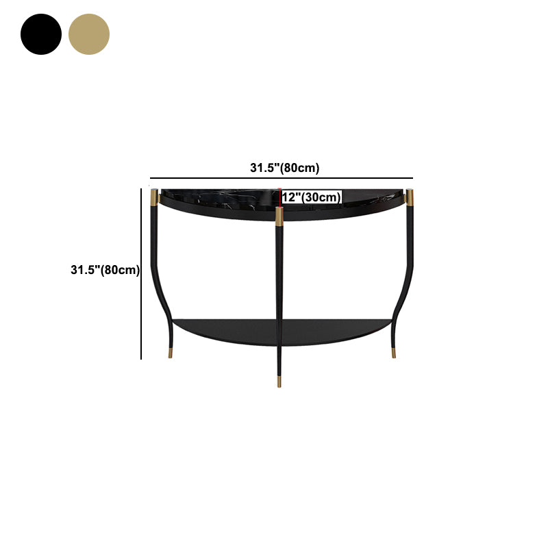 Glam Hall Console Table with 3 Legs 1-shelf Slate Moon Console Table Clearhalo 'Console Tables' 'console_tables' 'Entry & Mudroom Furniture' 'furn' 'furn_console_tables' 'Furniture' 5756038