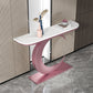 Console mezza luna in stile glam con base di piedistallo di ferro per Hall