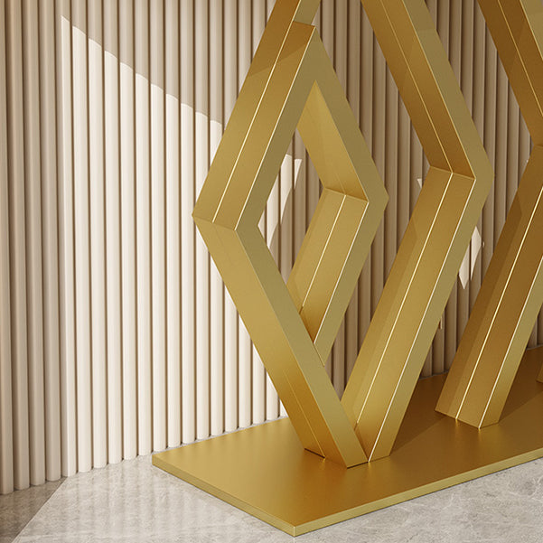 Tabella della console di pietra Metallino Tabella accento per resistenza graffiata, 31,49 "di alto livello