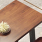 Industrial Black Metal Frame Bistro Table Brown Pine Wood Top Bar Table Clearhalo 'Bar Furniture' 'Bar Tables' 'bar_tables' 'furn' 'furn_bar_tables' 'Furniture' 'Kitchen & Dining Furniture' 5756369