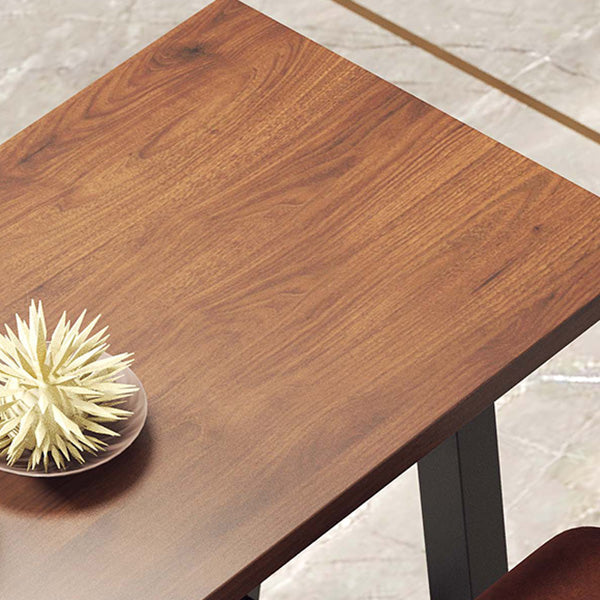 Industrial Black Metal Frame Bistro Table Brown Pine Wood Top Bar Table Clearhalo 'Bar Furniture' 'Bar Tables' 'bar_tables' 'furn' 'furn_bar_tables' 'Furniture' 'Kitchen & Dining Furniture' 5756369