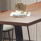 Industrial Black Metal Frame Bistro Table Brown Pine Wood Top Bar Table Clearhalo 'Bar Furniture' 'Bar Tables' 'bar_tables' 'furn' 'furn_bar_tables' 'Furniture' 'Kitchen & Dining Furniture' 5756371
