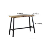 Tavolo da bistrot industriale con telaio grigio in metallo in difficoltà marrone tavolo da barra in legno marrone