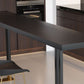 Glam Black Pub Table for Home Rectangle Pine Wood Top Bar Table