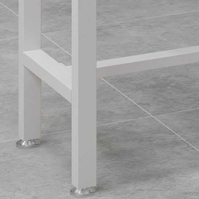 Tavolo da bar per top in legno finitura naturale industriale in metallo bianco tavolo da bistrot