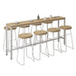Tavolo da bar per top in legno finitura naturale industriale in metallo bianco tavolo da bistrot