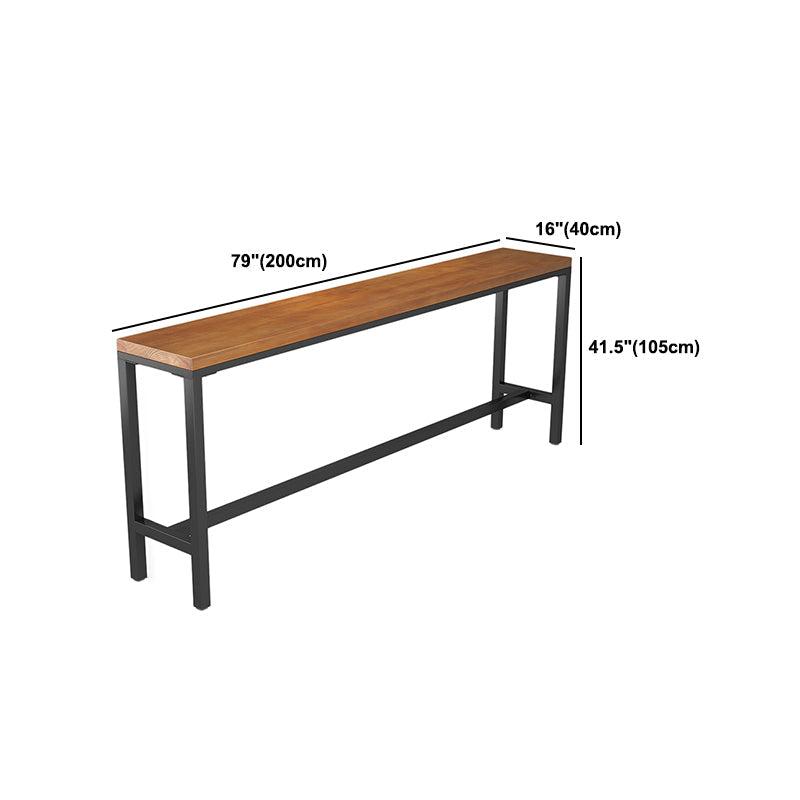 Tavolo da bar in legno in legno marrone chiaro tavolo da pub in metallo industriale