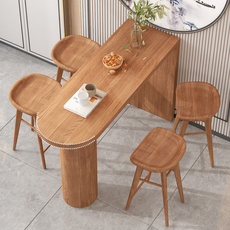 Specialty Pine Wood Top Bar Table Matte Finish Contemporary Pub Table Clearhalo 'Bar Furniture' 'Bar Tables' 'bar_tables' 'furn' 'furn_bar_tables' 'Furniture' 'Kitchen & Dining Furniture' 5756571