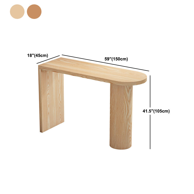 Specialty Pine Wood Top Bar Table Matte Finish Contemporary Pub Table Clearhalo 'Bar Furniture' 'Bar Tables' 'bar_tables' 'furn' 'furn_bar_tables' 'Furniture' 'Kitchen & Dining Furniture' 5756575