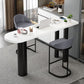 Table de bar spécialisée avec des jambes en métal table de pub contemporaine blanche pour la maison