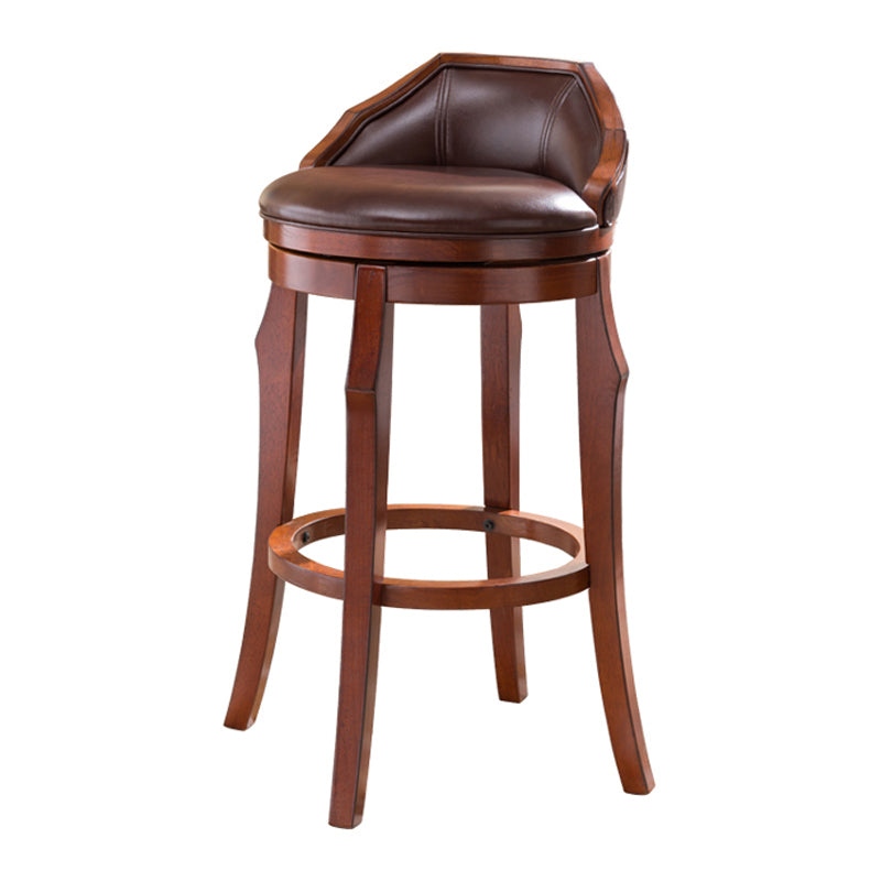 Modern 1/2/3 Pieces Solid Wood Pub Table Set Round Counter Table for Dining Room Brown 27"H Stool (Single) Clearhalo 'Bar Furniture' 'furn' 'furn_home_bar_bar_sets' 'Furniture' 'Home Bars & Bar Sets' 'home_bar_bar_sets' 'Kitchen & Dining Furniture' 5758427