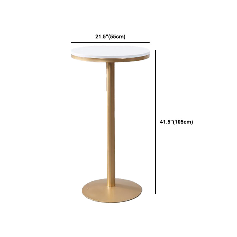 Glam Juego de mesa de bar de piedra sinterizada de 1/2/3/5 piezas Juego de mostrador redondo para uso doméstico