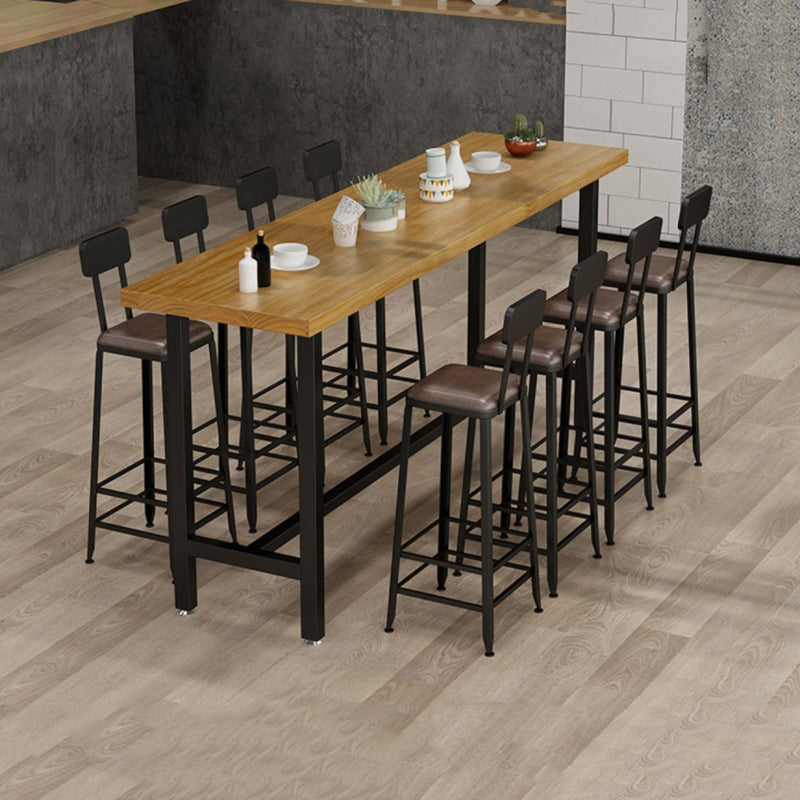 1/2/6/7/9/11 Pièces Table et tabouret Rectangle Glam Glam Wood Counter High