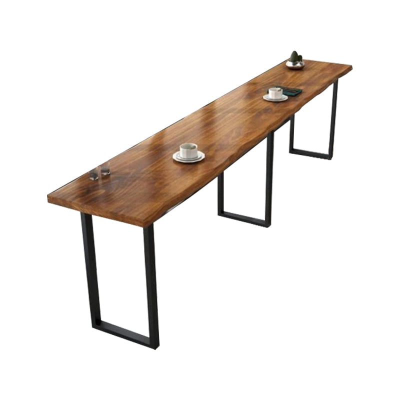 Juego de mesa de bar moderno, mesa de mostrador rectangular de madera de pino de 1/2/5 piezas con taburetes altos