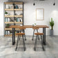 Juego de mesa de bar moderno, mesa de mostrador rectangular de madera de pino de 1/2/5 piezas con taburetes altos