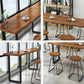 Juego de mesa de bar moderno, mesa de mostrador rectangular de madera de pino de 1/2/5 piezas con taburetes altos