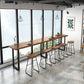 Juego de mesa de bar moderno, mesa de mostrador rectangular de madera de pino de 1/2/5 piezas con taburetes altos