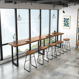 Set di tavoli da bar moderni 1/2/5 pezzi Rettangolo Pine in legno con sgabelli alti