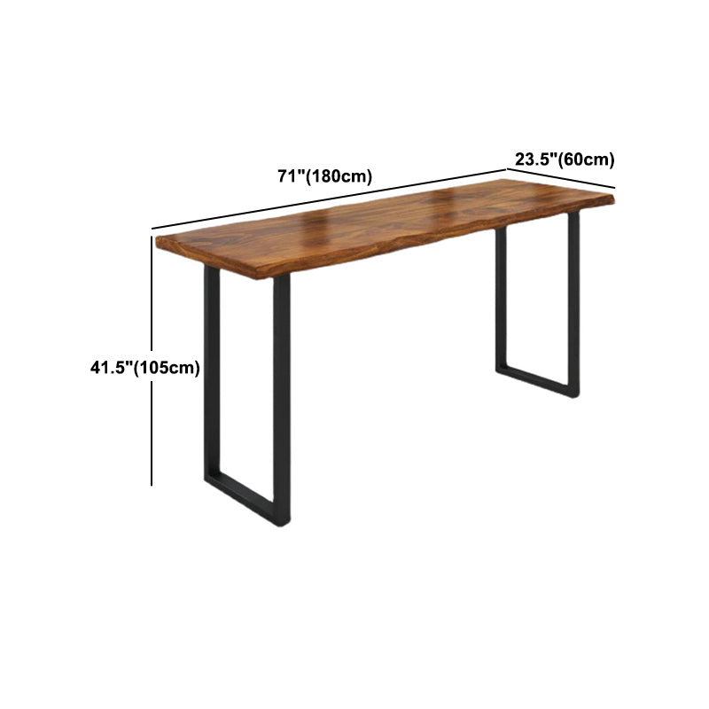 Juego de mesa de bar moderno, mesa de mostrador rectangular de madera de pino de 1/2/5 piezas con taburetes altos