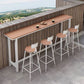 Ensemble de Table de Bar moderne, 1/2/5 pièces, Table de comptoir rectangulaire en bois avec tabourets pour balcon
