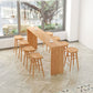 Set tavolo da bar Glam Tavolo da bancone rettangolare in legno da 1/5/9 pezzi per cucina