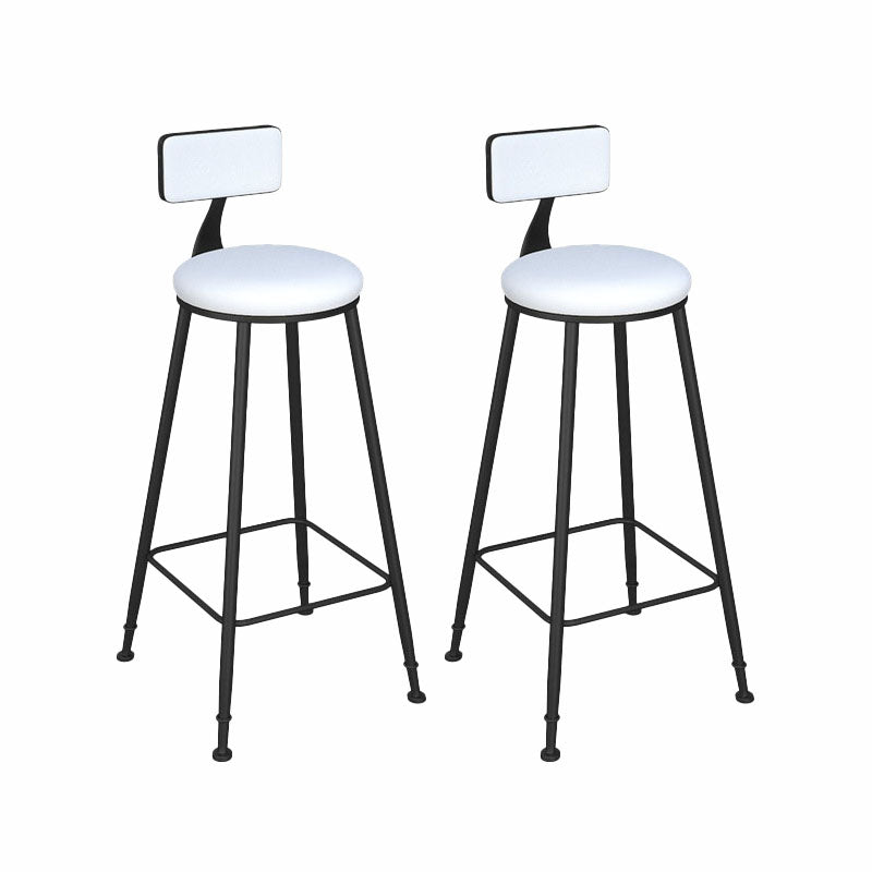 Glam 1/2/3 Pieces Bar Table Set Rectangle Stone Bar Table with Metal High Stools Black 30"H Stools (Set of 2) Clearhalo 'Bar Furniture' 'furn' 'furn_home_bar_bar_sets' 'Furniture' 'Home Bars & Bar Sets' 'home_bar_bar_sets' 'Kitchen & Dining Furniture' 5758699