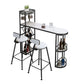 Glam 1/2/3 Pieces Bar Table Set Rectangle Stone Bar Table with Metal High Stools Clearhalo 'Bar Furniture' 'furn' 'furn_home_bar_bar_sets' 'Furniture' 'Home Bars & Bar Sets' 'home_bar_bar_sets' 'Kitchen & Dining Furniture' 5758704