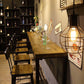 Industrial Bar Table Set 1/6/11 Pieces Rectangle Pine Wood Counter Table for Bar