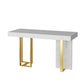 Indoor Modern Pub Dining Set 1/2/5 Pieces White Stone Top Bar Pub Table Set White 78.7"L x 17.7"W Clearhalo 'Bar Furniture' 'furn' 'furn_home_bar_bar_sets' 'Furniture' 'Home Bars & Bar Sets' 'home_bar_bar_sets' 'Kitchen & Dining Furniture' 5758734