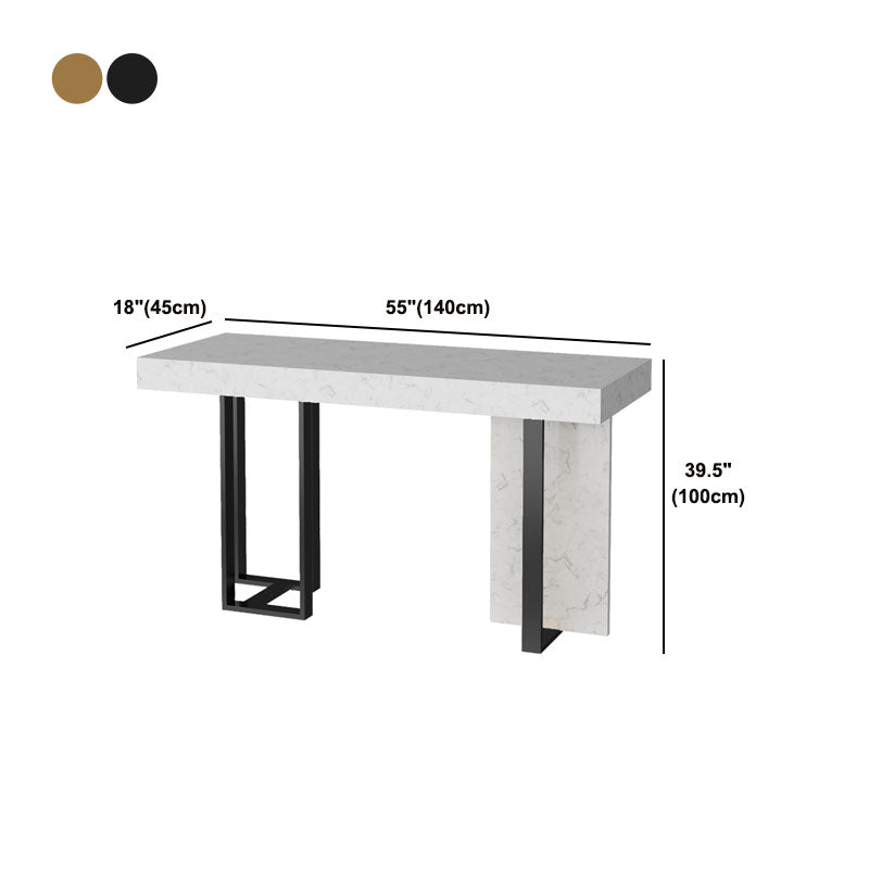 Indoor Modern Pub Dining Set 1/2/5 Pieces White Stone Top Bar Pub Table Set Clearhalo 'Bar Furniture' 'furn' 'furn_home_bar_bar_sets' 'Furniture' 'Home Bars & Bar Sets' 'home_bar_bar_sets' 'Kitchen & Dining Furniture' 5758751