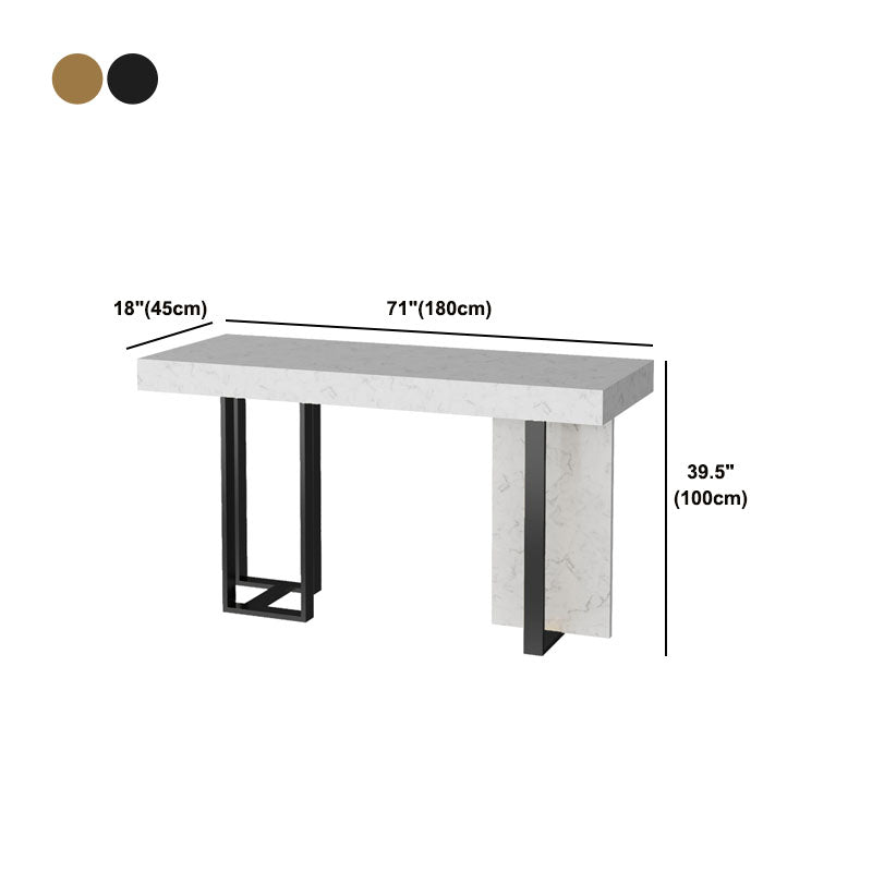 Indoor Modern Pub Dining Set 1/2/5 Pieces White Stone Top Bar Pub Table Set Clearhalo 'Bar Furniture' 'furn' 'furn_home_bar_bar_sets' 'Furniture' 'Home Bars & Bar Sets' 'home_bar_bar_sets' 'Kitchen & Dining Furniture' 5758753