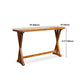 Brown Solid Wood Top Bar Table for Small Places Contemporary Pub Table with Trestle Clearhalo 'Bar Furniture' 'Bar Tables' 'bar_tables' 'furn' 'furn_bar_tables' 'Furniture' 'Kitchen & Dining Furniture' 5758825