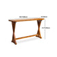 Brown Solid Wood Top Bar Table for Small Places Contemporary Pub Table with Trestle Clearhalo 'Bar Furniture' 'Bar Tables' 'bar_tables' 'furn' 'furn_bar_tables' 'Furniture' 'Kitchen & Dining Furniture' 5758827