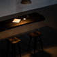 Bartisch mit schwarzer Eschenholzplatte und Acrylbasis, moderner Pub-Tisch mit doppeltem Sockel