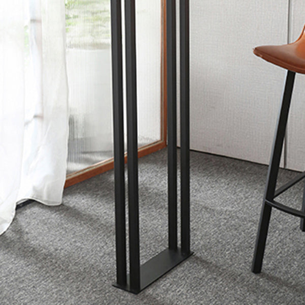 Tavolo da pub industriale per soggiorno in pietra tavolo da bar con doppio piedistallo