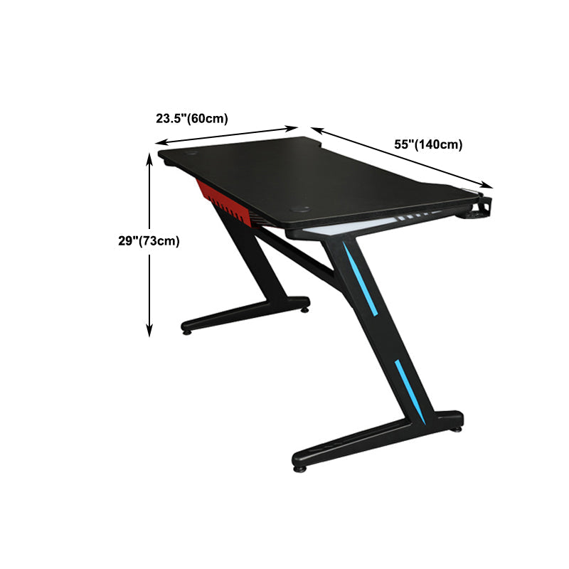 Destina di gioco moderni da 23 "Black rettangolare in legno rettangolare da ufficio