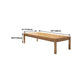 30"H Contemporary Office Desk Solid Wood Natural Writing Desk