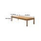 30"H Contemporary Office Desk Solid Wood Natural Writing Desk