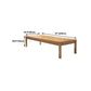 30"H Contemporary Office Desk Solid Wood Natural Writing Desk